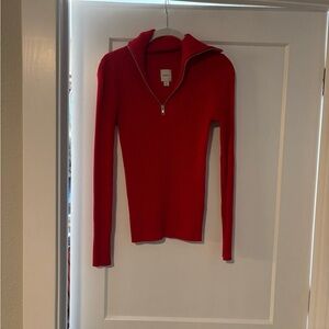 Maeve Red Cowl Neck Sweater